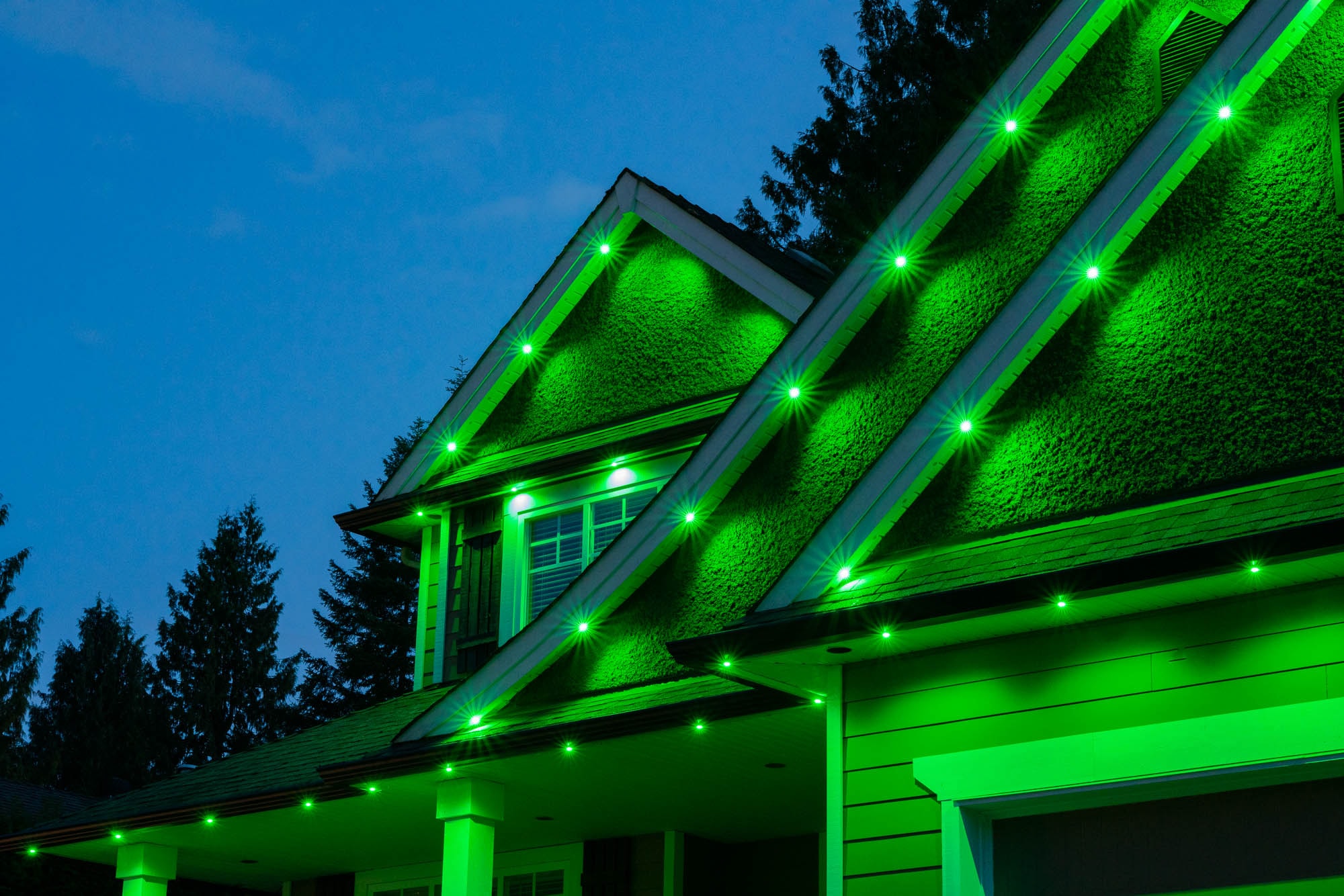 St. Patricks Day permanent lighting example