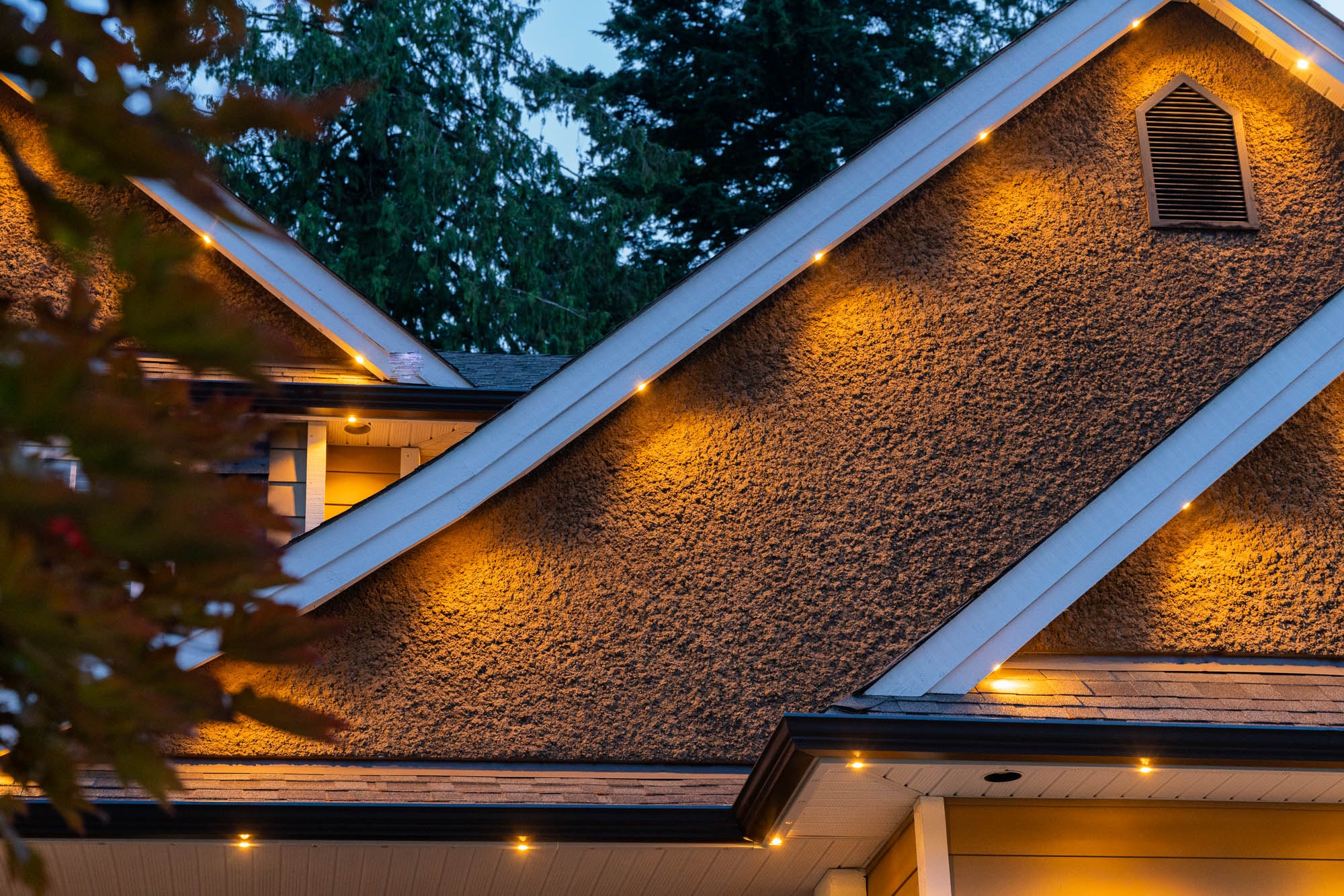Warm White permanent lighting example